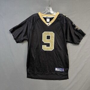 New Orleans Saints Jersey Boys XL Black #8 Drew Brees Reebok NFL On Field